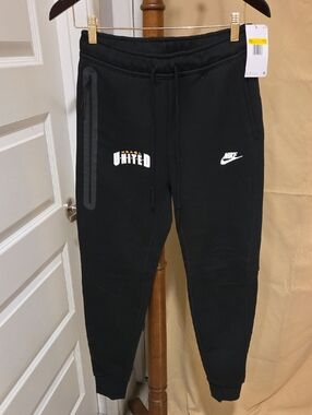 Nike Tec Black GLeague United Logo Joggers with White Swoosh